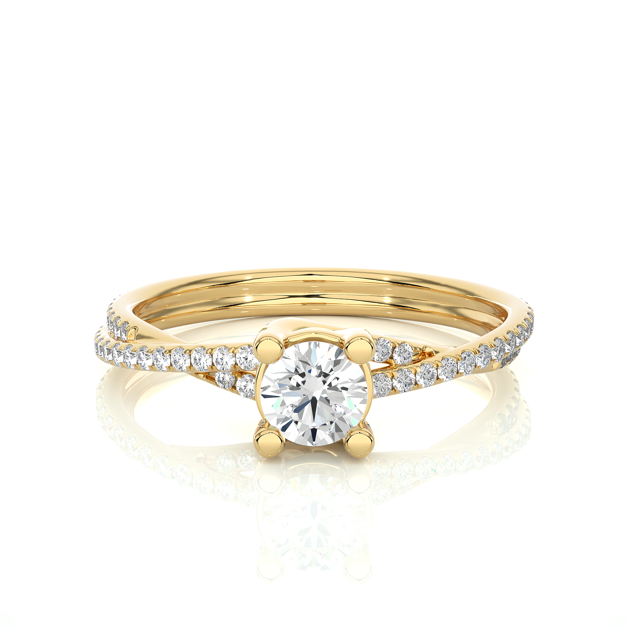 0.74 Carat G Color VS1 Clarity Diamond Studded Natural Diamond Ring.